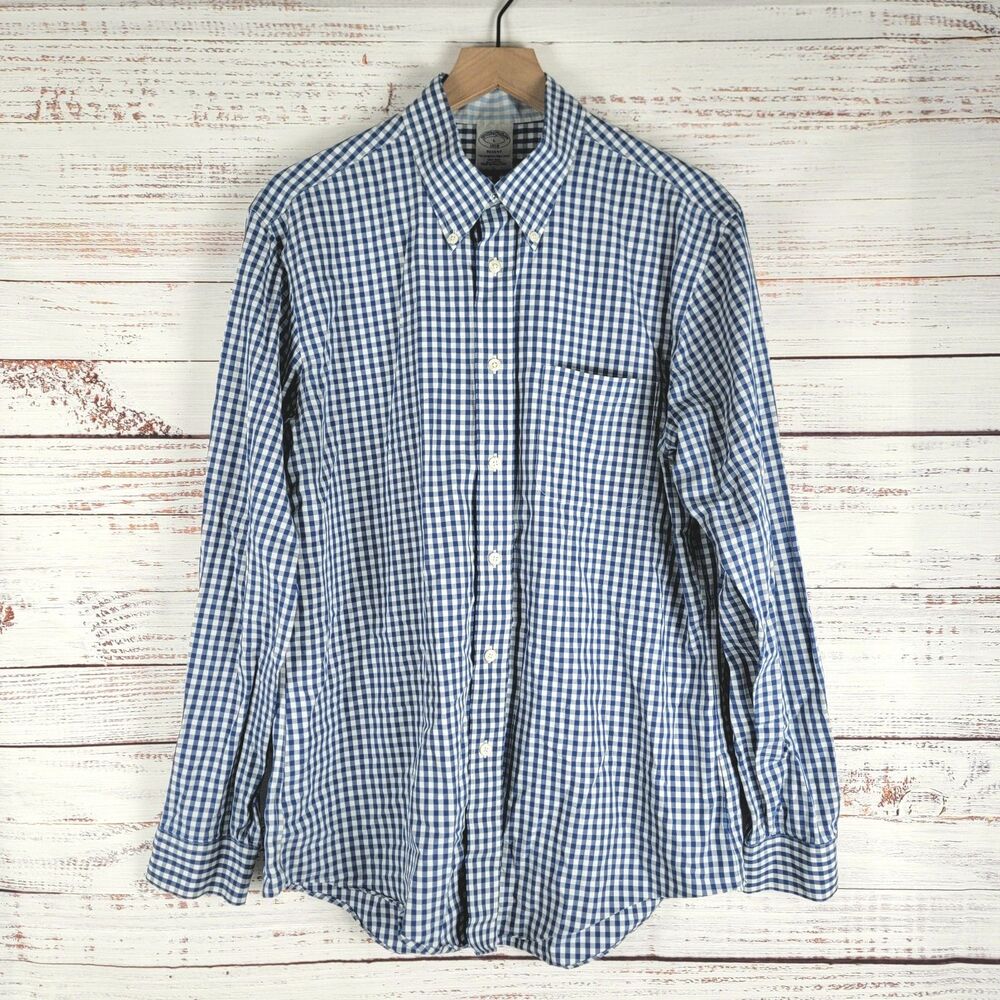 Brooks Brothers Shirt Mens Large Regent Non Iron Button Up Dress Shirt